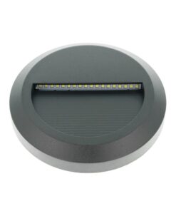 Faretto Luci Led Segnapasso Rotondo Carcassa Nera 2W Bianco Neutro IP65 Montaggio a Plafone SKU-1316