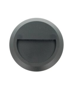 Faretto Luci Led Segnapasso Rotondo Carcassa Nera 2W Bianco Neutro IP65 Montaggio a Plafone SKU-1316