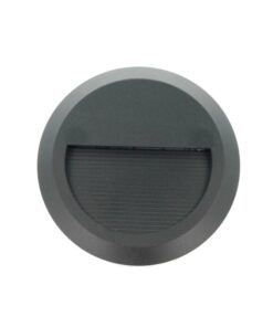 Faretto Luci Led Segnapasso Rotondo Carcassa Nera 2W Bianco Neutro IP65 Montaggio a Plafone SKU-1316