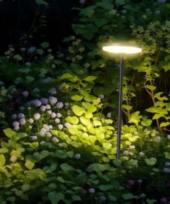 Lampada LED da Giardino 12W con Picchetto a Doppio Fissaggio a Terra Colore Antracite, diametro 15 cm, altezza 80 cm, 4000K, IP65 - sku 10426