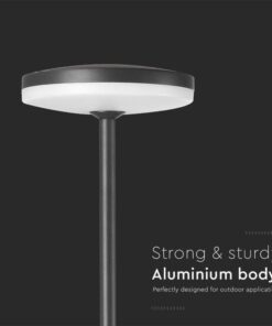 Lampada LED da Giardino 12W con Picchetto a Doppio Fissaggio a Terra Colore Antracite, diametro 15 cm, altezza 80 cm, 4000K, IP65 - sku 10426