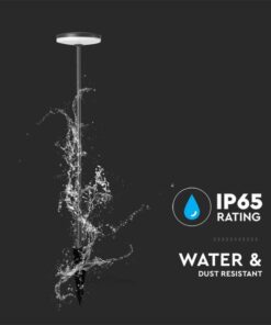 Lampada LED da Giardino 12W con Picchetto a Doppio Fissaggio a Terra Colore Antracite, diametro 15 cm, altezza 80 cm, 4000K, IP65 - sku 10426