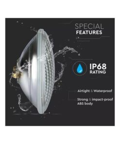 Lampada Faro Led PAR56 8W 12V Per Piscina IP68 Colore Blu Pool Light Sommergibile SKU-7557