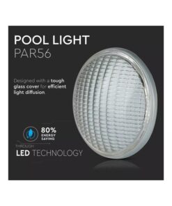 Lampada Faro Led PAR56 8W 12V Per Piscina IP68 Bianco Freddo 6400K Pool Light Sommergibile SKU-7555