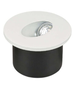 Faretto LED Segnapasso Rotondo Montaggio a Incasso 3W Colore Bianco 3000K IP20 SKU-211207
