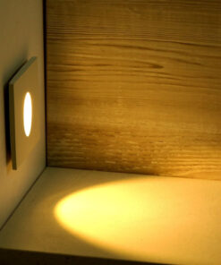 Faretto LED Segnapasso Quadrato Montaggio a Incasso 3W Colore Bianco 3000K IP20 SKU-211209