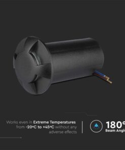 Faretto LED Segnapasso a Cilindro da Interramento 1W con 4 Fasci Luminosi 12V 3000K IP67 SKU-211470