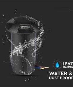 Faretto LED Segnapasso a Cilindro da Interramento 1W con 4 Fasci Luminosi 12V 3000K IP67 SKU-211470