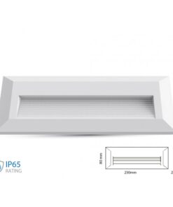 Alternative view of Faretto Luci Led Segnapasso Rettangolare Carcassa Bianca 3W Neutro 4000K IP65 Montaggio a Plafone SKU-211326