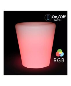 Lampada Luce Led RGBW Luminoso Forma Vaso Ricaricabile Con Telecomando Incluso IP54 28X28X29cm SKU-40181