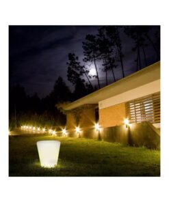 Lampada Luce Led RGBW Luminoso Forma Vaso Ricaricabile Con Telecomando Incluso IP54 28X28X29cm SKU-40181