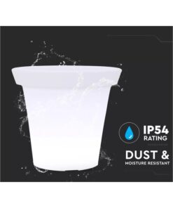 Lampada Luce Led RGBW Luminoso Forma Vaso Ricaricabile Con Telecomando Incluso IP54 35X35X32cm SKU-40211