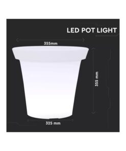 Lampada Luce Led RGBW Luminoso Forma Vaso Ricaricabile Con Telecomando Incluso IP54 35X35X32cm SKU-40211