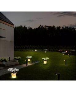 Lampada Luce Led RGBW Luminoso Forma Vaso Ricaricabile Con Telecomando Incluso IP54 35X35X32cm SKU-40211