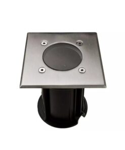 Faretto Quadrato Per Lampada GU10 Calpestabile Segnapasso Incasso da Pavimento IP65 Carrabile Acciaio SKU-7516