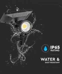 Faretto LED da Giardino con Picchetto Colore Nero Con Pannello Solare 2W 4000K IP65 SKU-6661