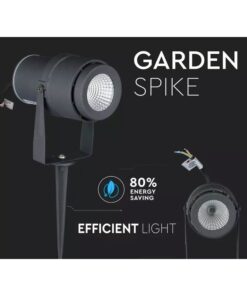 Alternative view of Faretto LED da Giardino 12W con Picchetto Colore Grigio Luce Verde IP65 SKU-217552