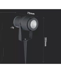 Faretto LED da Giardino 12W con Picchetto Colore Grigio Luce Verde IP65 SKU-217552