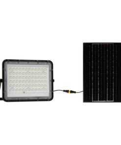 Faro LED con Telecomando e Pannello Solare 15W 1200LM Indicatore Batteria Cavo da 3m Colore Nero 4000K SKU-7826