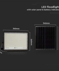 Alternative view of Faro LED con Telecomando e Pannello Solare 30W 2600LM Indicatore Batteria Cavo da 3m Colore Nero 4000K SKU-7830