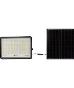 Faro LED con Telecomando e Pannello Solare 30W 2600LM Indicatore Batteria Cavo da 3m Colore Nero 4000K SKU-7830