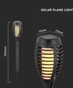 Kit 4 Lampade Solare a Led 1W 2200K Forma di Torcia Effetto Fiamma IP44 Per Giardino SKU-8689