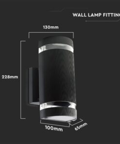 Lampada LED da Muro Con Portalampada 2xE27 Doppio Fascio Luminoso Rotonda IP44 SKU-93573