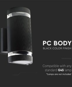 Lampada LED da Muro Con Portalampada 2xE27 Doppio Fascio Luminoso Rotonda IP44 SKU-93573