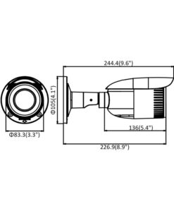Telecamera IP Bullet 1080P 2MP Ottica Varifocale Motorizzato 2.8-12mm H.265+ PoE OSD IP67 Slot SD HiWatch HWI-B620H-Z