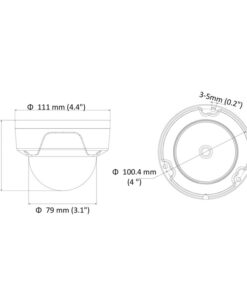 Alternative view of Telecamera IP Dome 1440P 4MP Ottica Fissa 2.8mm H.265+ PoE OSD IP67 IK10 Carcassa Metallo HiWatch HWI-D140H-M