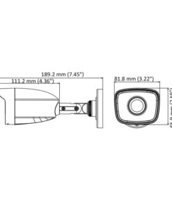 Telecamera Analogica Bullet 720P 1MP Ottica Fisssa 2.8mm IP66 OSD CMOS Sensor EXIR Smart IR TVI AHD CVI CVBS Carcassa Metallo HiWatch HWT-B110-M
