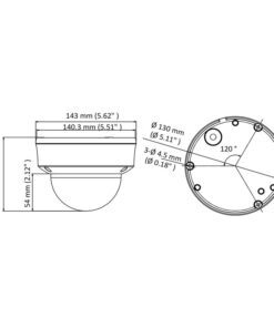 Alternative view of Telecamera Analogica Dome 1080P 2MP Ottica Varifocale Manuale 2.8-12mm IP66 IK10 OSD Smart IR TVI AHD CVI CVBS HiWatch HWT-D320-VF
