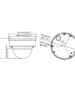 Alternative view of Telecamera Analogica Dome 1440P 4MP Ottica Varifocale Manuale 2.8-12mm IP66 IK10 OSD Smart IR TVI AHD CVI CVBS HiWatch HWT-D340-VF