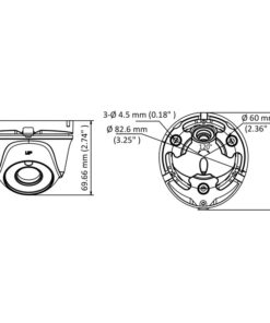 Telecamera Analogica Turret Dome 720P 1MP Ottica Fissa 2.8mm IP66 OSD EXIR Smart IR TVI AHD CVI CVBS Carcassa Metallo HiWatch HWT-T110-M