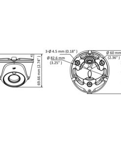 Telecamera Analogica Turret Dome 1440P 4MP Ottica Fissa 2.8mm IP66 OSD EXIR Smart IR TVI AHD CVI CVBS Carcassa Metallo HiWatch HWT-T140-M