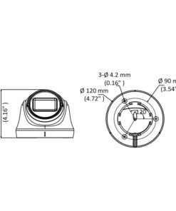 Alternative view of Telecamera Analogica Turret Dome 1080P 2MP Ottica Varifocale Manuale 2.8-12mm IP66 OSD Smart IR TVI AHD CVI CVBS HiWatch HWT-T320-VF