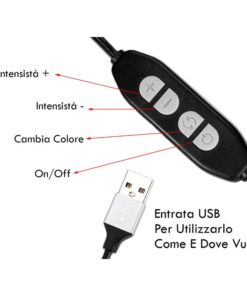 Barra Lampada Led Per Monitor Schermo PC Computer TV Notebook 5V USB CCT Dimmerabile Protezione Occhi Regolabile