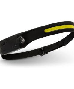 Lampada Frontale LED Ricaricabile con Sensore Mano, Torcia Frontale COB + SMD, 250 Lumen, 4 Modalità di Luce, USB-C, Batteria Integrata, Portata 20m