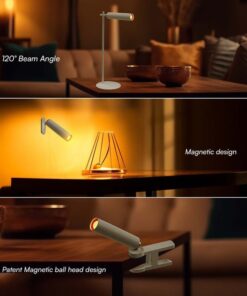 Lampada LED da Tavolo Magnetica 3W Ricaricabile con USB C Touch Dimmerabile 4000K Colore Bianco SKU-23041