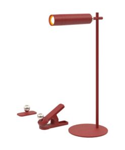 Lampada LED da Tavolo Magnetica 3W Ricaricabile con USB C Touch Dimmerabile 4000K Colore Rosso SKU-23043