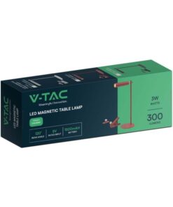 Alternative view of Lampada LED da Tavolo Magnetica 3W Ricaricabile con USB C Touch Dimmerabile 4000K Colore Rosso SKU-23043