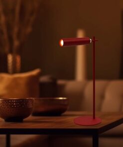 Lampada LED da Tavolo Magnetica 3W Ricaricabile con USB C Touch Dimmerabile 4000K Colore Rosso SKU-23043