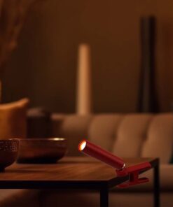 Lampada LED da Tavolo Magnetica 3W Ricaricabile con USB C Touch Dimmerabile 4000K Colore Rosso SKU-23043