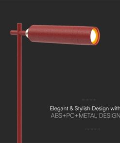 Lampada LED da Tavolo Magnetica 3W Ricaricabile con USB C Touch Dimmerabile 4000K Colore Rosso SKU-23043