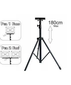 Tripiedi Treppiede Tripod Portafari Multiuso Per Faro Proiettore Uso Cantiere Officina 1 o 2 Faretti Max 180cm Altezza