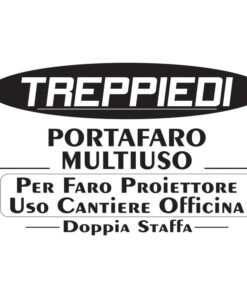 Tripiedi Treppiede Tripod Portafari Multiuso Per Faro Proiettore Uso Cantiere Officina 1 o 2 Faretti Max 180cm Altezza
