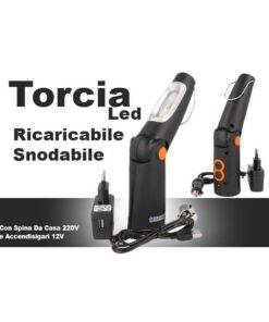 Lampada Torcia Led Officina Ricaricabile Snodabile