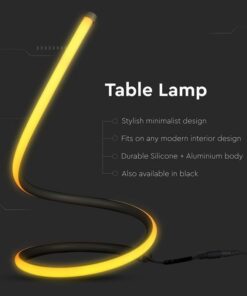 Lampada Led da Tavolo Design Moderna Spirale 17W Caldo 3000K Colore Nero Con Interruttore SKU-2140311