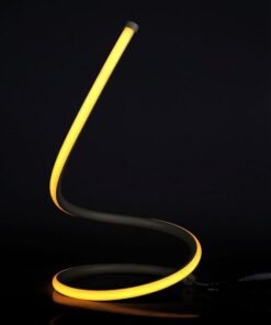 Lampada Led da Tavolo Design Moderna Spirale 17W Caldo 3000K Colore Nero Con Interruttore SKU-2140311