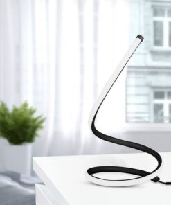 Lampada Led da Tavolo Design Moderna Spirale 17W Caldo 3000K Colore Nero Con Interruttore SKU-2140311